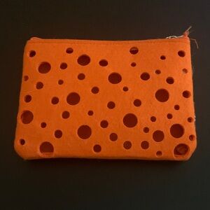 Orange Cutout Pouch